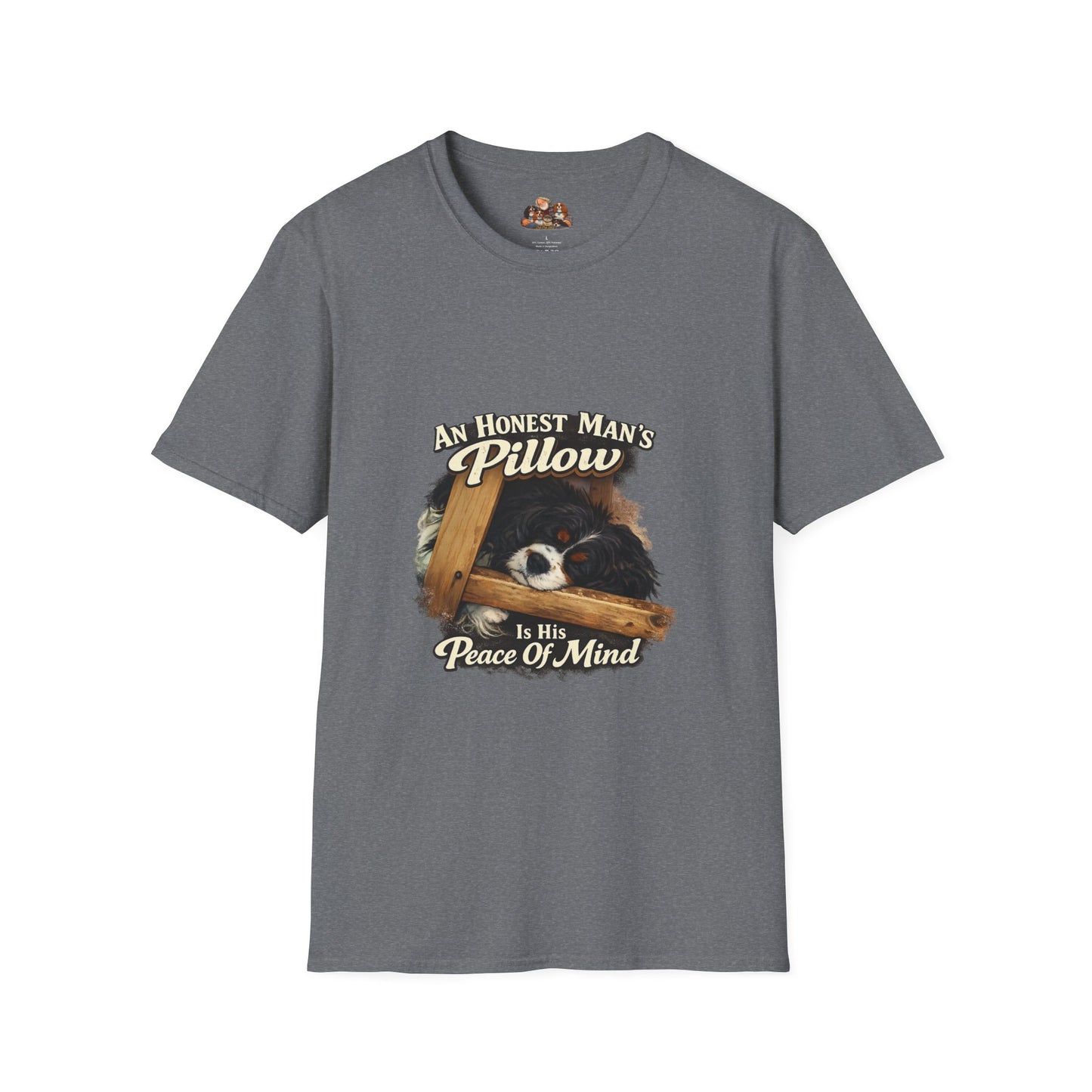An Honest Man's Pillow Is His Peace Of Mind  —  Dog Lover T-Shirt