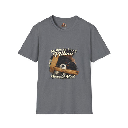 An Honest Man's Pillow Is His Peace Of Mind  —  Dog Lover T-Shirt
