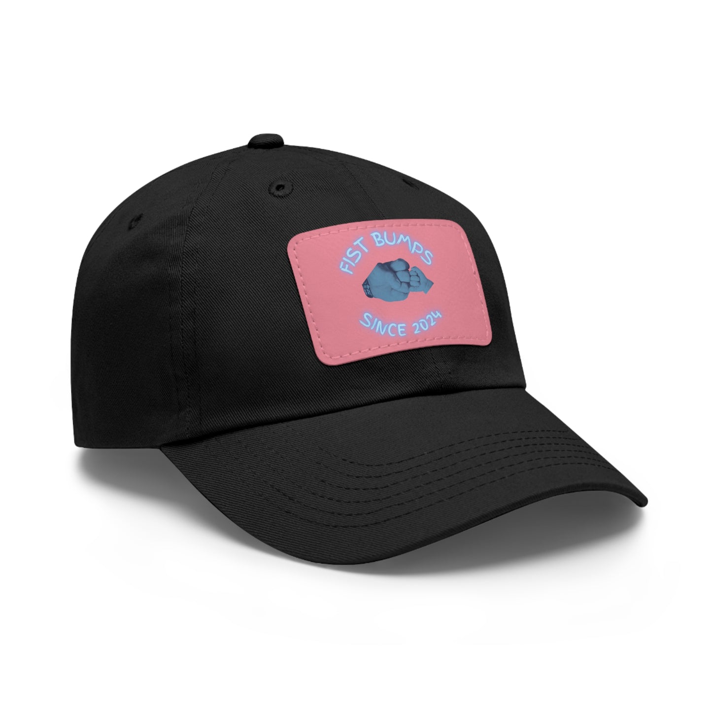 Fist Bumps Since 2024 Hat with Leather Patch (Rectangle)