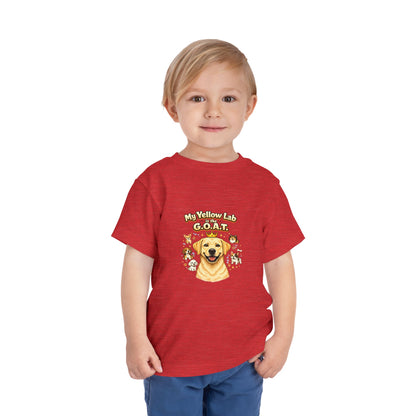 Let your toddler show their pride -- "My Yellow Lab is the G.O.A.T." – Toddler T-Shirt