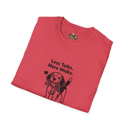 Beagle Less Talks. More Walks.  —  Black And White Minimalist Family Collection For Adult Dog Lovers