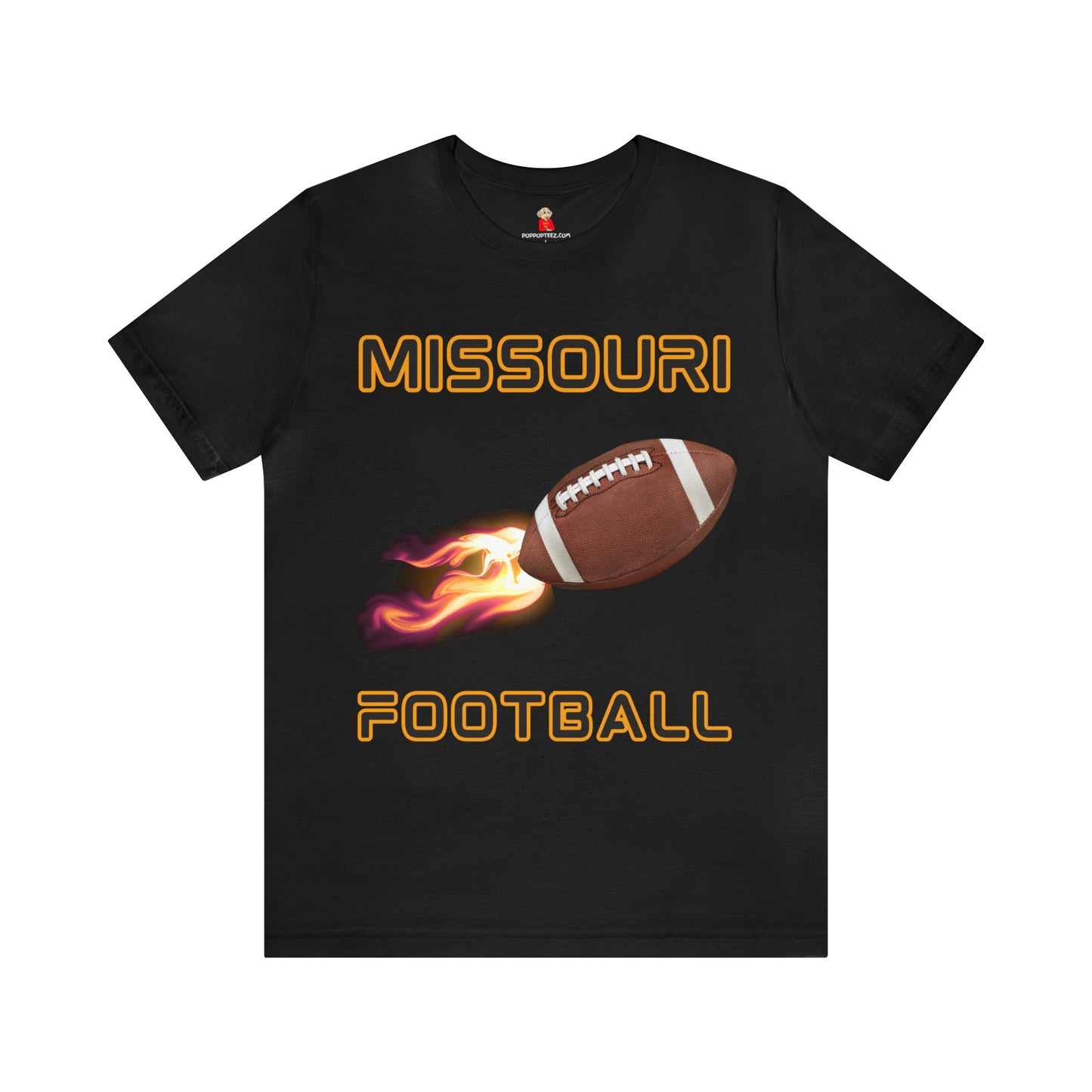Missouri Flame Football Customizable Unisex Jersey Short Sleeve Tee