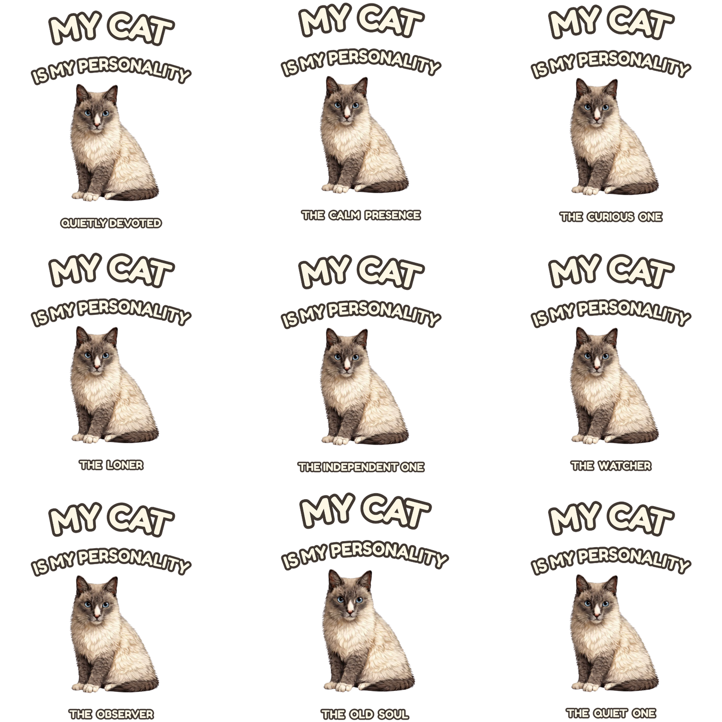 PERSONALIZED My Cat Is My Personality – Personalized With Your Cat's Photo – Custom Cat Lover Tee