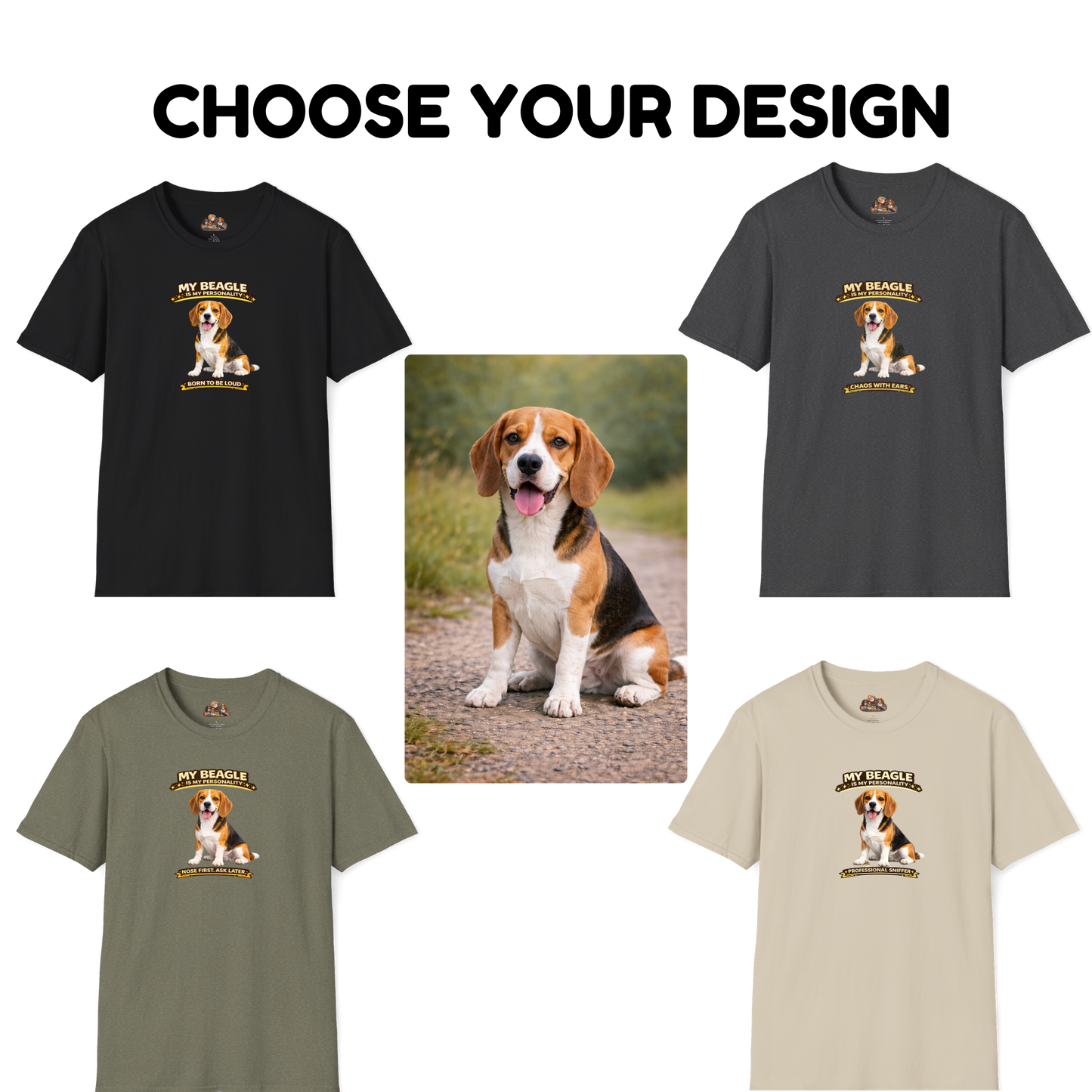 My Beagle Is My Personality -- Personalized Dog Breed T-Shirt