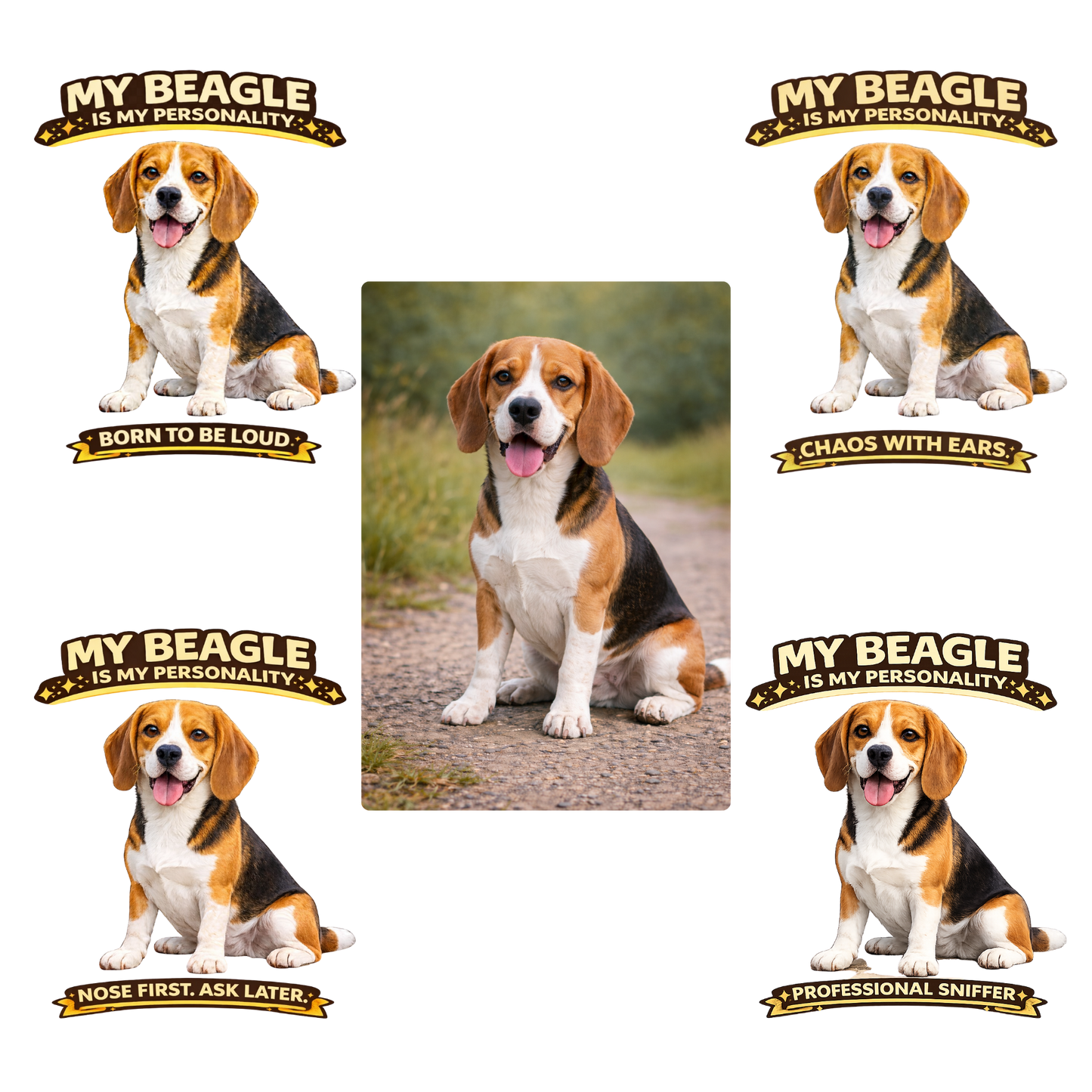 My Beagle Is My Personality -- Personalized Dog Breed T-Shirt
