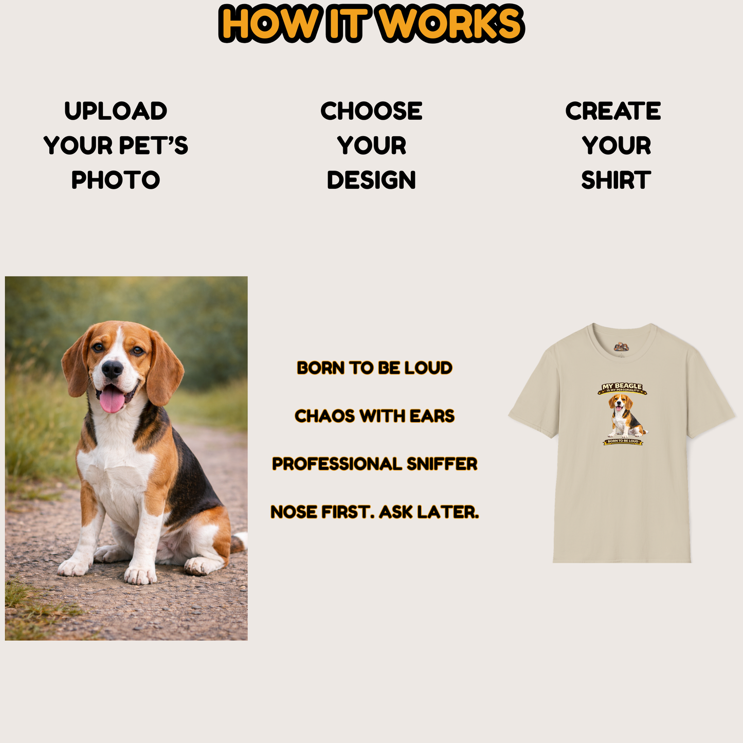 My Beagle Is My Personality -- Personalized Dog Breed T-Shirt