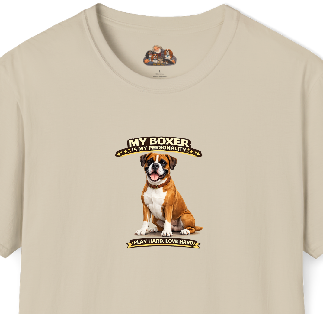My Boxer Is My Personality -- Personalized Dog Breed T-Shirt