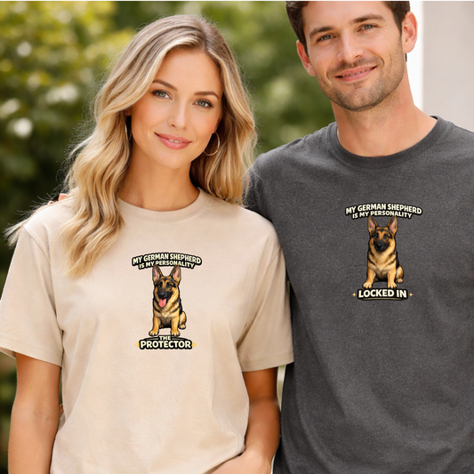 My German Shepherd Is My Personality -- Personalized Dog Breed T-Shirt