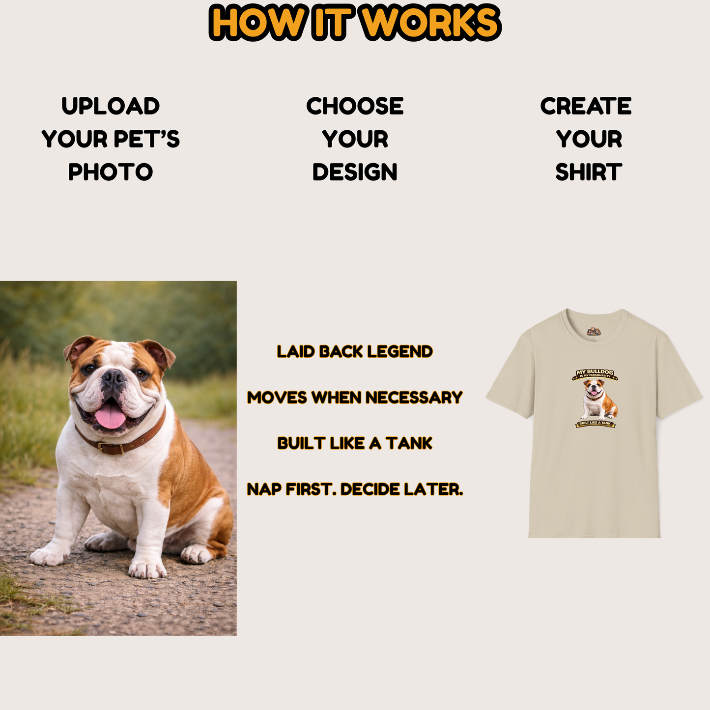 My Bulldog Is My Personality -- Personalized Dog Breed T-Shirt