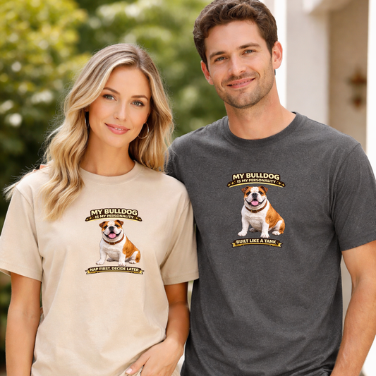 My Bulldog Is My Personality -- Personalized Dog Breed T-Shirt