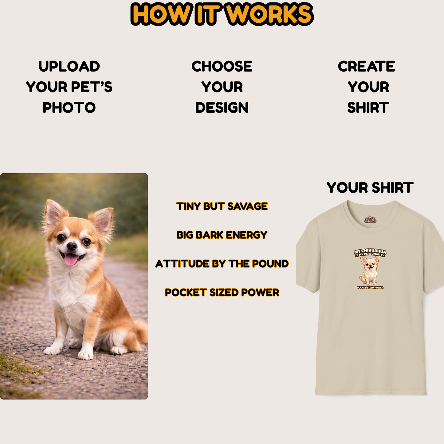 My Chihuahua Is My Personality -- Personalized Dog Breed T-Shirt