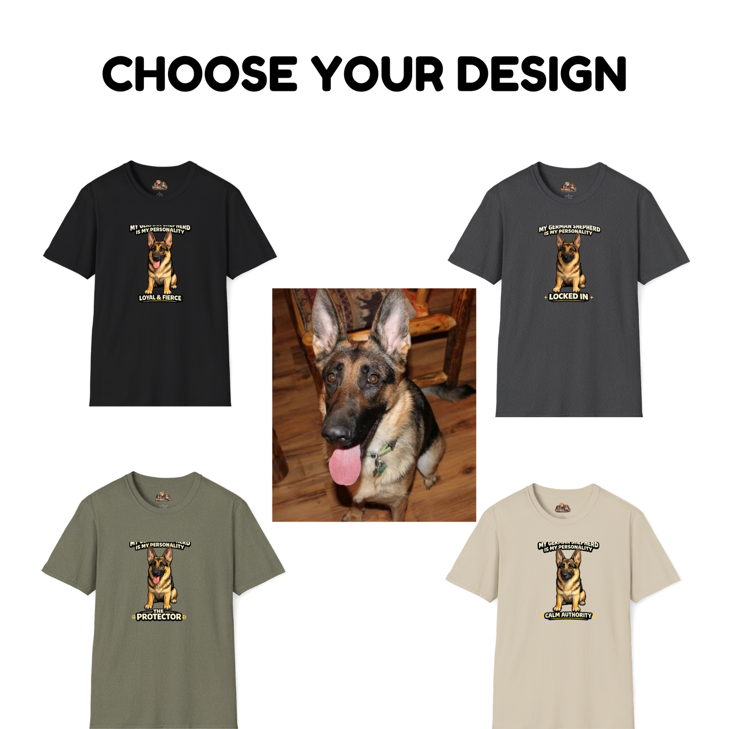 My German Shepherd Is My Personality -- Personalized Dog Breed T-Shirt