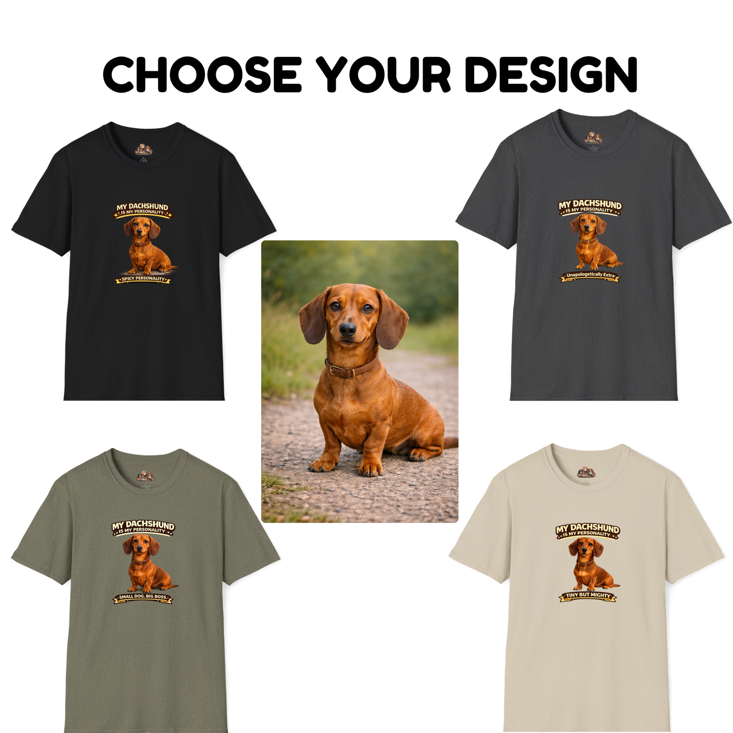 My Dachshund is My Personality – Personalized Dog Breed Shirt