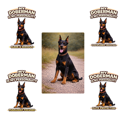 My Doberman Is My Personality -- Personalized Dog Breed T-Shirt
