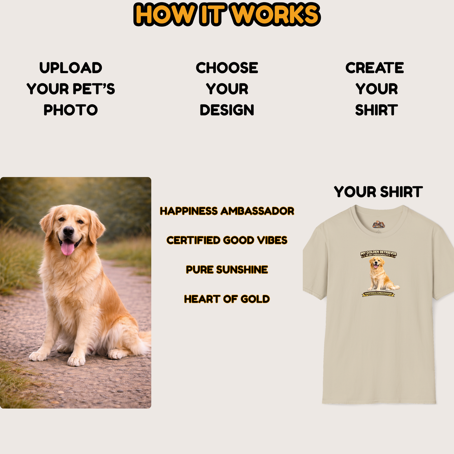 My Golden Retriever Is My Personality -- Personalized Dog Breed T-Shirt