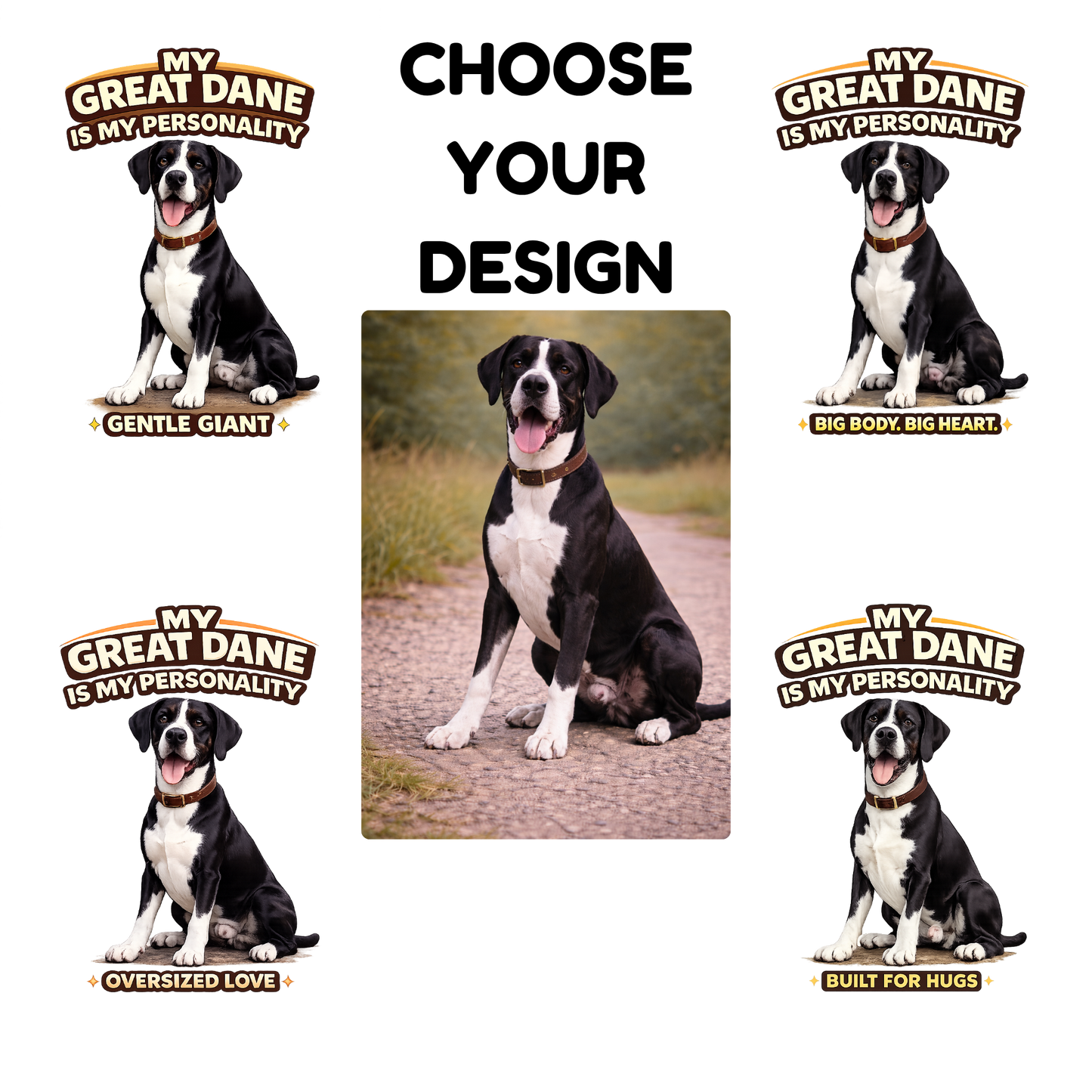 My Great Dane Is My Personality -- Personalized Dog Breed T-Shirt
