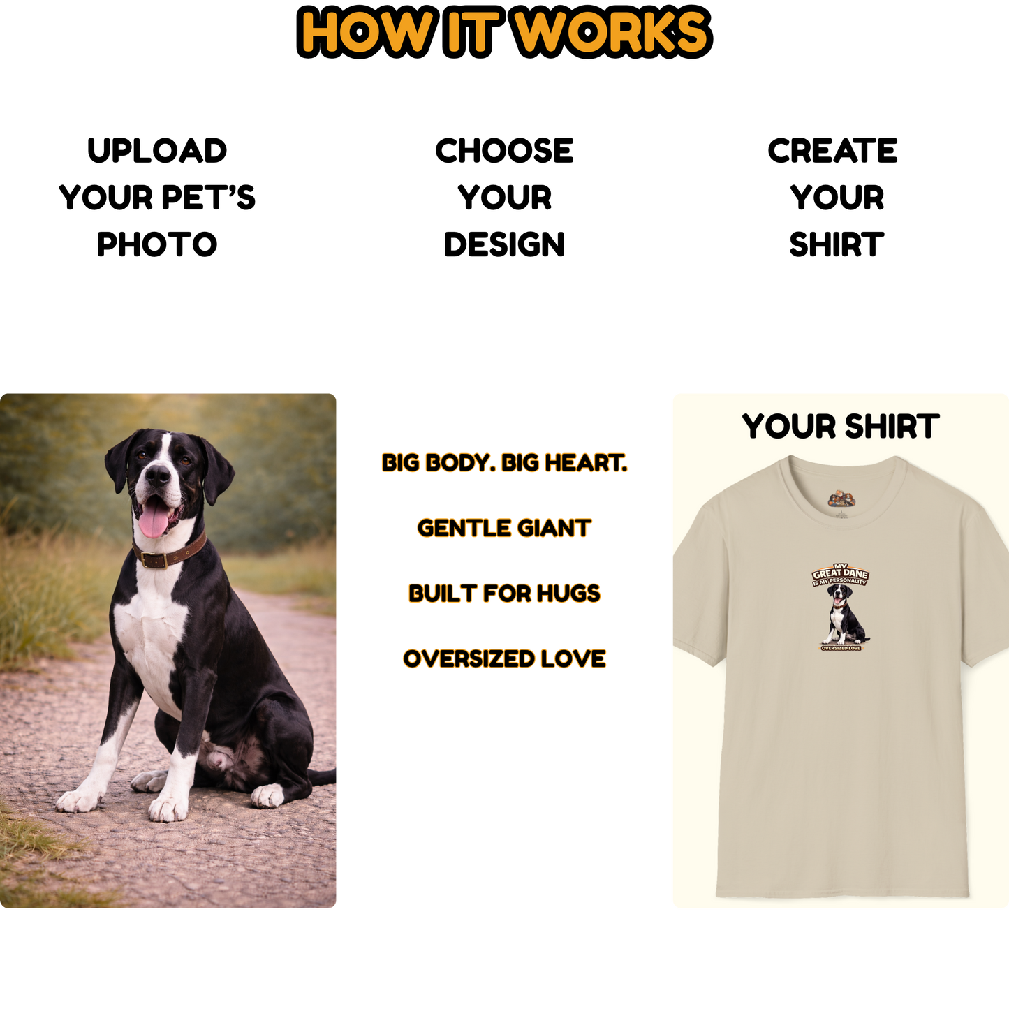 My Great Dane Is My Personality -- Personalized Dog Breed T-Shirt