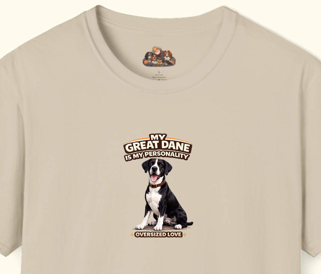 My Great Dane Is My Personality -- Personalized Dog Breed T-Shirt