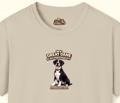 My Great Dane Is My Personality -- Personalized Dog Breed T-Shirt