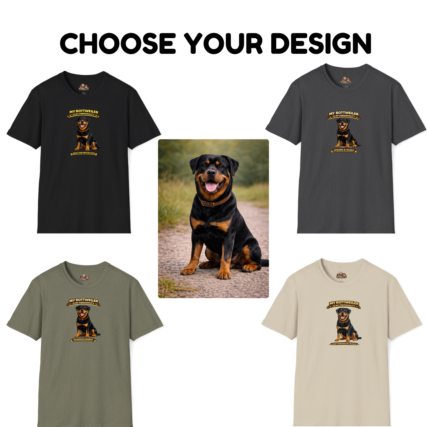 My Rottweiler Is My Personality -- Personalized Dog Breed T-Shirt