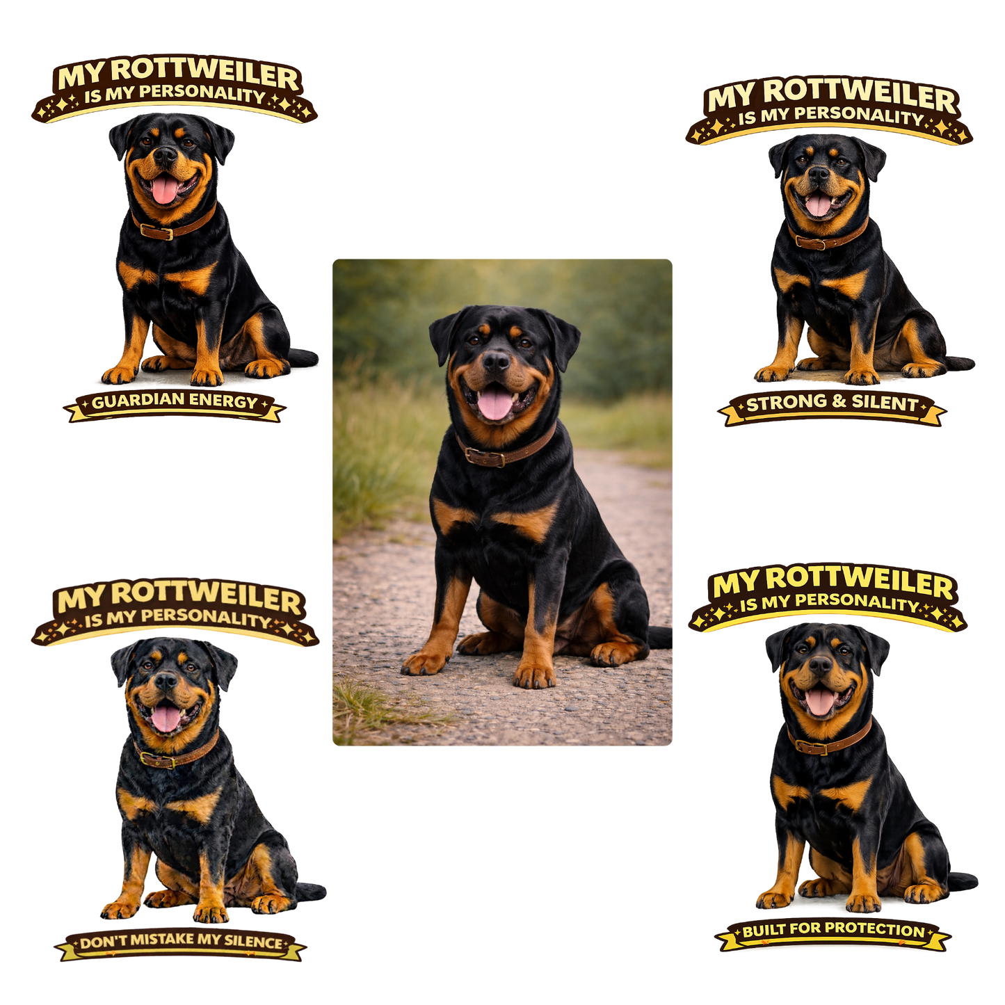 My Rottweiler Is My Personality -- Personalized Dog Breed T-Shirt