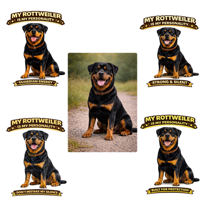 My Rottweiler Is My Personality -- Personalized Dog Breed T-Shirt