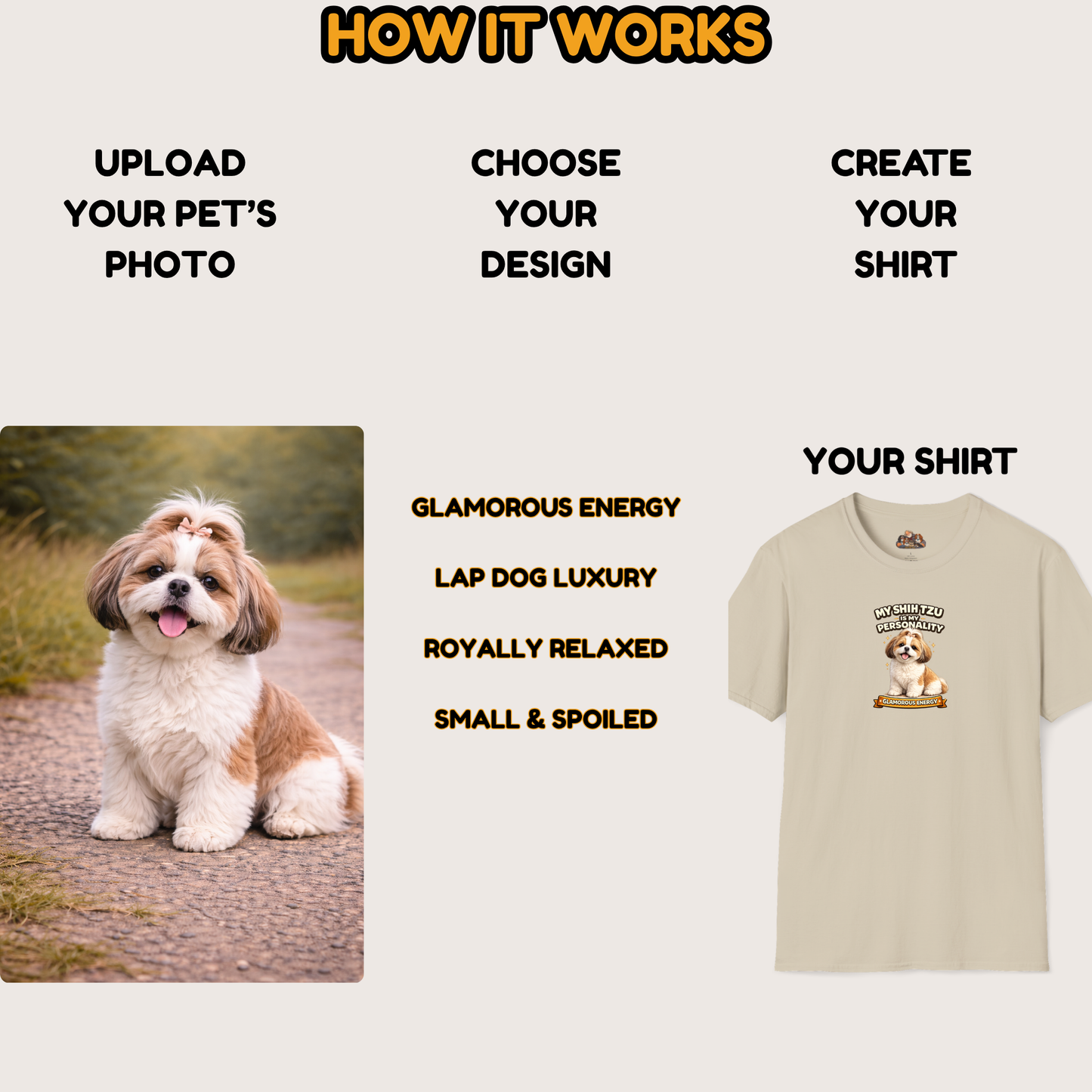 My Shih Tzu Is My Personality -- Personalized Dog Breed T-Shirt