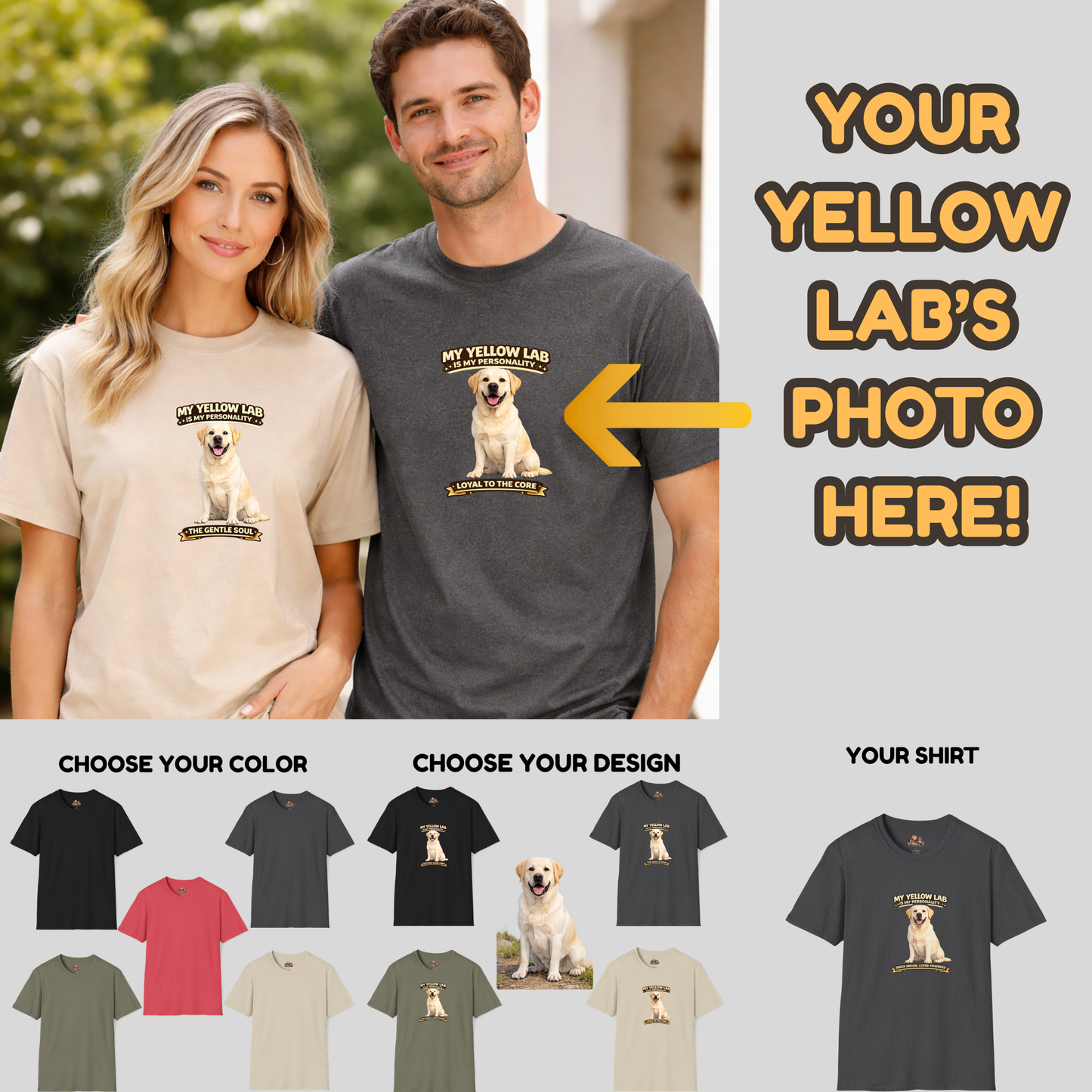 My Yellow Lab is My Personality – Personalized Dog Breed Shirt