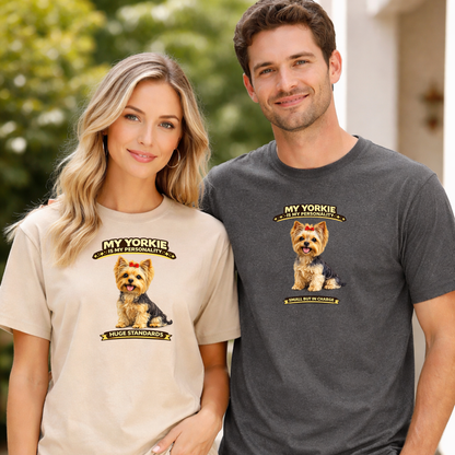 My Yorkie Is My Personality -- Personalized Dog Breed T-Shirt